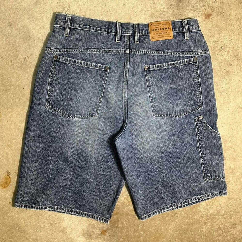 Vintage Arizona Carpenter Jean Shorts Mens 38" Waist Loose Baggy Skater Jorts